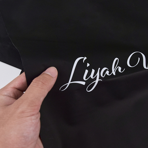 Экологичный пластиковый пакет на молнии с принтом на заказ, черная матовая одежда на молнии - Product Image 3