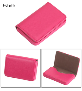 Porte-cartes de visite en cuir PU style portefeuille avec fermeture magnétique, personnalisable avec logo, pour bureau et cadeaux, vente en gros - Product Image 6