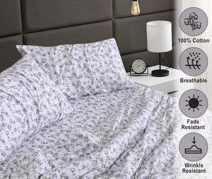 4PCS Twin Full Queen King 100% Polyester Print Bed Sheet Bedding Set - Product Image 2