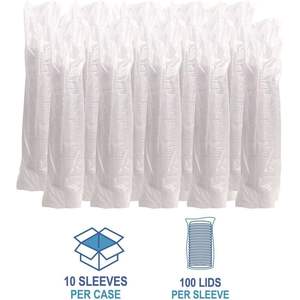 Couvercles jetables Boardwalk BWKPET912STRAW pour gobelets froids transparents avec fente pour paille – Convient aux gobelets de 9 oz. Squat 12 Oz. Gobelets en PET (1000/carton) - Product Image 6