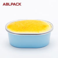 Plateau alimentaire multicolore Récipient à dessert Tasse à pâtisserie Plaque ovale en aluminium