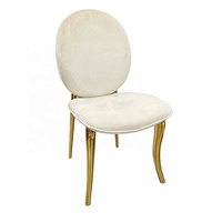 Chaise de salle à manger en velours et acier inoxydable, design unique, pour hôtel de luxe à Dubaï, restaurant, mariage, banquet, maison, salon