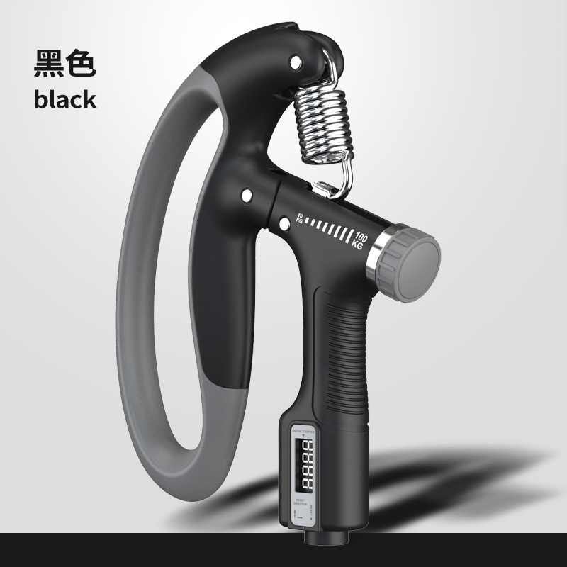 Black cardboard box packaging [D-type hand grip strengthener]