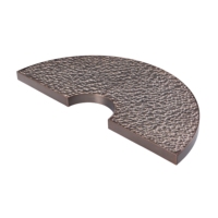 Manija de puerta semicircular de diseño personalizado de gama alta Acero inoxidable moderno con revestimiento de cobre para hoteles