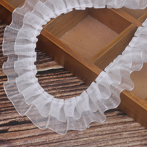 Offre Spéciale 4cm Ruffle Dentelle Garniture Organza Français Dentelle Garniture Guipure Garniture Tissu - Product Image 4