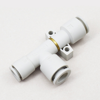 Raccords en T à déconnexion rapide ZH pour générateur d'air pneumatique et d'aspiration, types 6, 8, 10, 12, 16 mm