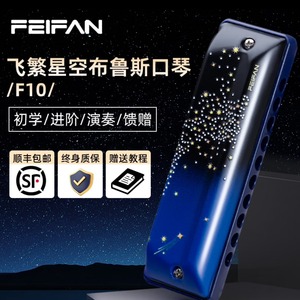 Armónica Blues Feifan F10 de 10 Orificios en Clave de Do, Cubierta de Aluminio Aeronáutico, Instrumento Profesional de Alto Rendimiento - Product Image 1