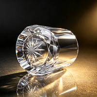 Vaso de whisky de cristal tallado a mano con base pesada, estilo Old Fashioned, sin plomo, transparente, para Bourbon, Scotch y cócteles.
