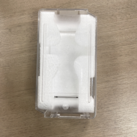 Boîte à montres RTS avec insert en mousse, étui de rangement en plastique transparent avec logo personnalisé, résistant aux chocs et aux chutes, fente pour carte