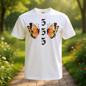 T-shirt Change Angel Number 555 blanc unisexe taille adulte M L XL XXL - Product Image 3