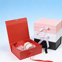 Boîte cadeau en carton rigide recyclable personnalisée pour la Saint-Valentin avec logo imprimé en bronze et fermeture magnétique
