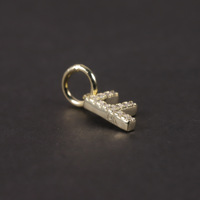 Collier pendentif lettre F pour femme NOVA, plaqué or, argent sterling incrusté de moissanite, chaîne câble, style punk, mariage