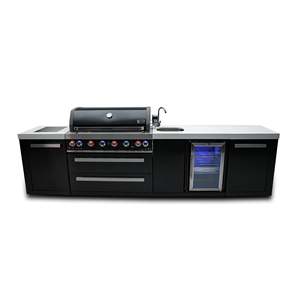 Proveedor Chino de Cocinas Exteriores Personalizadas y Encimeras con Mini Refrigerador de Vidrio y Luz LED - Product Image 2