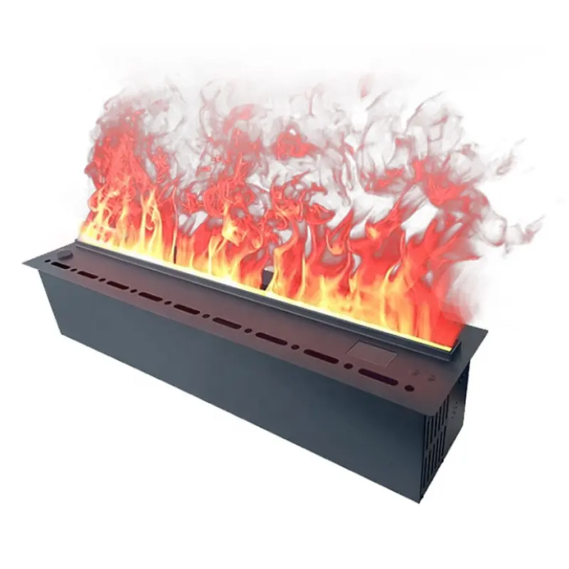 Cheminée 3D insérée 1.5 cheminée électrique avec table de console intérieure sans chaleur flamme led avec vapeur d'eau