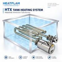 Brûleur immergé HTX15 pour réservoirs, pièces de chaudière, haute efficacité, compact, chauffe les liquides, gain de place, pour réservoirs de trempage et laveuses de pièces