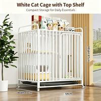 Cage pour chat extra large avec un grand espace libre pour une utilisation en intérieur, villa renforcée pour chat, spécialement conçue pour les chats avec bac à litière, maison pour chat