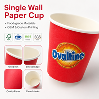 Vaso de Papel de Pared Simple, Versátil, Clásico, Exquisito, de Grado Alimenticio, Certificado, Libre de BPA, No Tóxico, para Café de la Mañana, Desayuno, Comida para Llevar