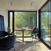 Maison en structure conteneur moderne et respirante, type Apple Cabin, pour jardin, ferme, hôtel, villa