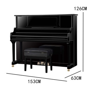 <span class=keywords><strong>Pianoforte</strong></span> Verticale Professionale UP-126 in Legno Massello di Mogano per Concerti e Palcoscenici, Logo Personalizzabile - Product Image 3