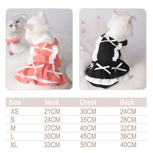 Hot Sell Hoopet Black Maid Outfit Pet Costume Dog Cat Dress Clothes