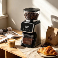 Moulin à café conique pour barista domestique, 30 réglages de mouture ajustables, écran tactile, pour expresso et café filtre, emballage personnalisé