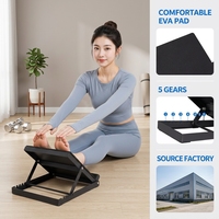 BNcompany Planche inclinée antidérapante en acier robuste pour étirement des mollets et des chevilles, 5 niveaux, outil de fitness à domicile