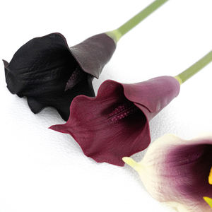 Flores de lirio de Cala blancas artificiales de PU de tacto Real de alta calidad para pieza central de Mesa decoración del hogar del banquete de boda - Product Image 5