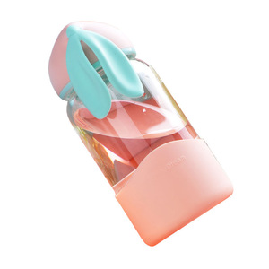 Vaso de <span class=keywords><strong>Cristal</strong></span> con Diseño de Conejo, Estilo Coreano, para Estudiantes, de Gran Capacidad, Doble Pared, Antiderrames, Libre de BPA, con Separación de <span class=keywords><strong>Agua</strong></span> - Product Image 4