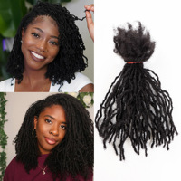 Orientfashion Extensiones de Cabello Humano Virgen 100% con Cutícula Alineada, Microlocs de 0.2cm, Interlocks