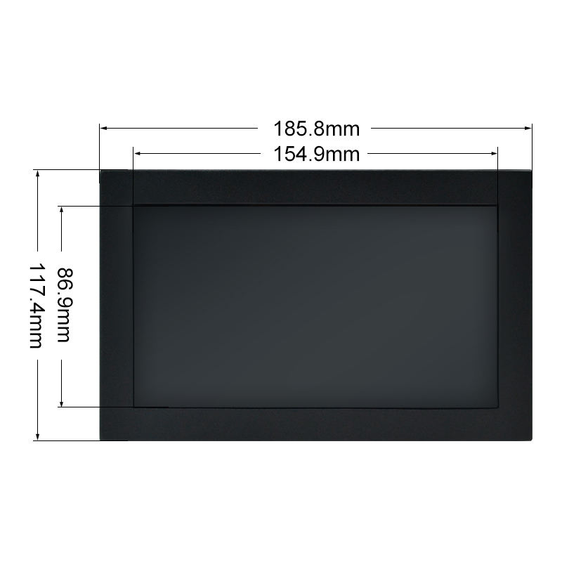 Mini 7 Inch Industrial VGA BNC HD TFT IPS Monitor Wall-Mounted Resistive Touch 1024*600 Resolution USB Interface New Metal Case