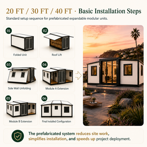 Casa Contenedor Moderna con Estructura de Acero y Porche, Villa Prefabricada para Exteriores, Solución Completa para Proyectos - Product Image 6