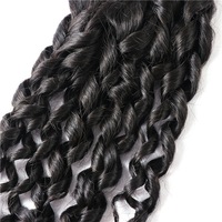 Extensions de cheveux vierges Remy humains en gros, boucles Funmi/Prissy/Pixie, trame double machine, cheveux raides