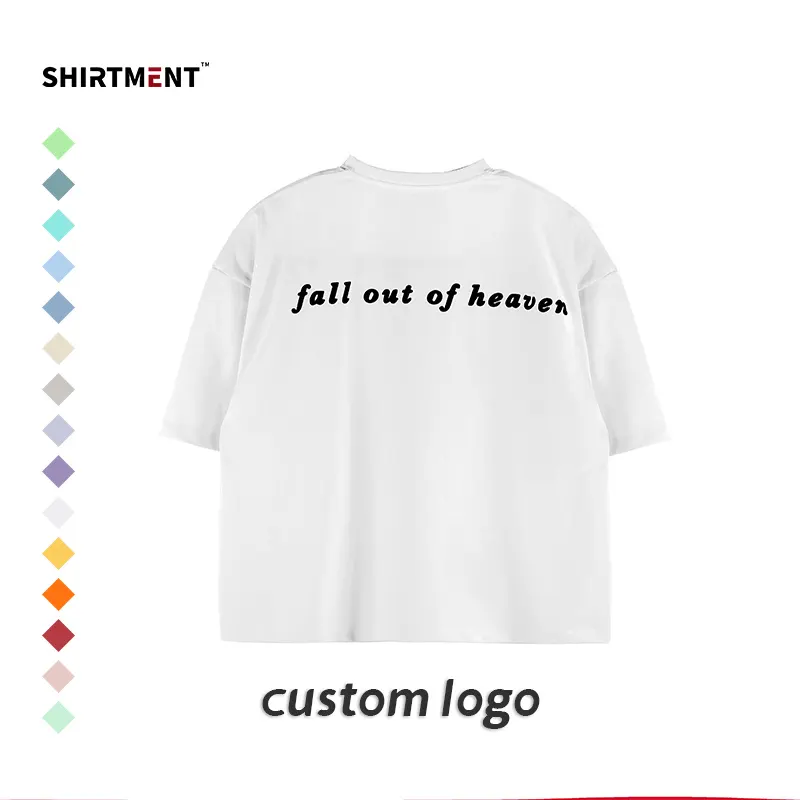 Custom High Quality Clothes Hip Hop Branded Essentials Unisex Short Sleeve Summer 250gsm White T Shirt For Men