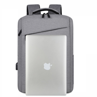 Sac à dos pour ordinateur portable léger, résistant à l'eau, en Oxford, antichoc, avec sangle de bagage, port USB, pour les déplacements professionnels et les voyages