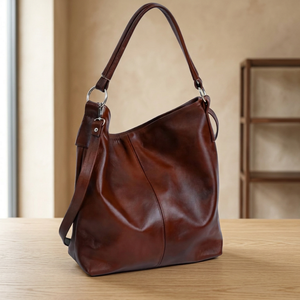 Sac à main pour femmes en cuir véritable tendance, fermeture à glissière, imperméable, léger, durable, grande capacité, de la marque BS International - Product Image 2