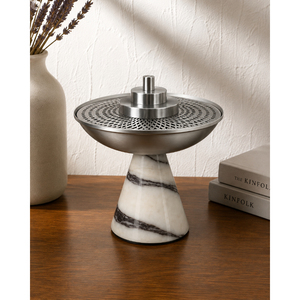 Brûleur à Bakhoor Arabe Moderne en Acier Inoxydable Perforé, Support d'Encens Oud Écologique à Base de Résine Nordique pour Usage Domestique - Product Image 4