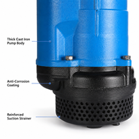 Pompe de déshydratation submersible triphasée de qualité industrielle 15KW20HP, résistante à l'usure, certifiée ISO9001 CE, pour l'approvisionnement minier en Indonésie
