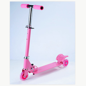 Foldable <b>Three</b> Wheeled Scooter Pink Height Adjustable For Kids 3 Years And Older - Product Image 1