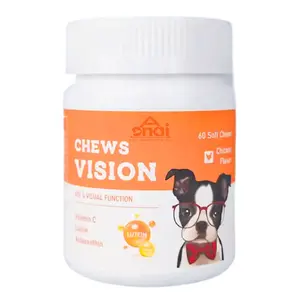 Suplemen penglihatan anjing kesehatan hewan peliharaan, suplemen Multivitamin Label pribadi kesehatan mata untuk anjing