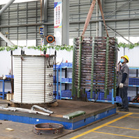 Bobina de Inducción de Cobre Refrigerada por Agua Compatible con Fuente de Alimentación de Frecuencia Media IGBT para Horno de Fusión