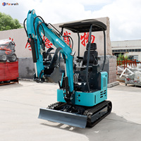 Chinois 1tonne 2 tonnes 3.5 tonnes 1.2 tonnes 1.5 tonnes pas cher Chine Petite pelleteuse sur chenilles Mini excavatrice Diesel Prix de la machine à vendre