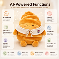 Peluche a Forma di Croissant AI, Morbido Giocattolo Imbottito in Cotone PP e Poliestere, Bambola Kawaii a Forma di Pane, Portachiavi Unisex per Bambini e Innamorati
