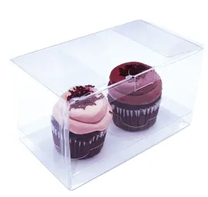 批发透明塑料鞋盒PVC包装盒高透明纸杯蛋糕盒塑料