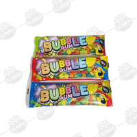 Mini chewing-gum carré multicolore fruité Halal en gros, 15g, emballage individuel en bande, bonbons à mâcher, boîte de présentation motif dessin animé