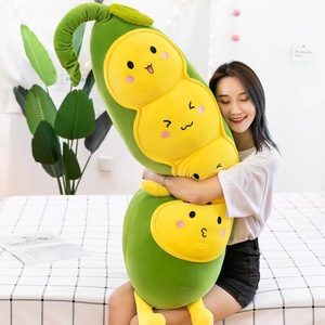 Trong Kho Hạt Đậu Pod Rau Trái Cây Mềm Nhà Máy Pillowl Dễ Thương Kawaii Pea Pod Nhồi Bông Đồ Chơi Sang Trọng - Product Image 6