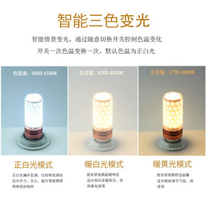 หลอดไฟ LED E27 60 Smd 220V 50000 ชั่วโมงแสงสีขาวนวลสำหรับห้องนอนห้องนั่งเล่น - Product Image 4