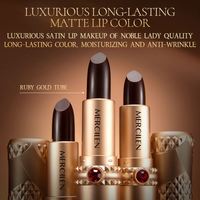 Lápiz Labial MERCILEN de Larga Duración, Resistente al Agua, Color Nude, Rojo Mate, Vegano, Cruelty Free, Sólido, Moderno, Cosmético para Mujer