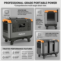 Générateur solaire portable 3000W, station d'alimentation LiFePO4 avec panneau solaire, onde sinusoïdale pure, pour le camping, le chantier et la maison