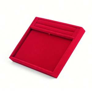 Velvet <b>Jewelry</b> <b>Tray</b> HighEnd Metal Necklace Ring Earring Display Stackable - Product Image 4