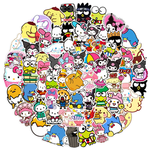 60 pièces/ensemble d'autocollants en vinyle mignons de <span class=keywords><strong>Mickey</strong></span> rose, autocollants de dessin animé, bricolage, carnet, compte, souris, autocollants en PVC imperméables pour cadeaux promotionnels - Product Image 1